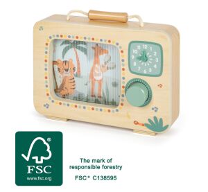 small foot Drevená televízna hudobná skrinka Safari